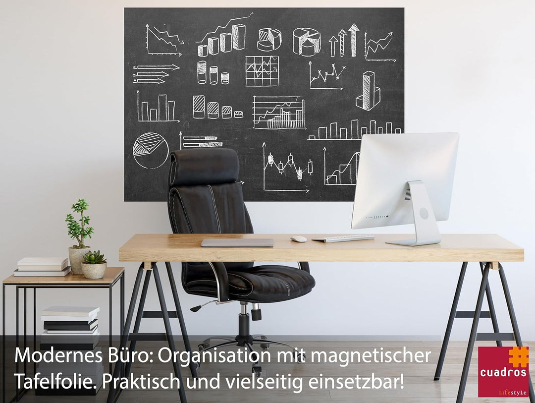 Cuadros Lifestyle Blackboard Magnetisch 100x200 cm | Selbstklebende Folie | Vinyl- Tafelfolie Magnet