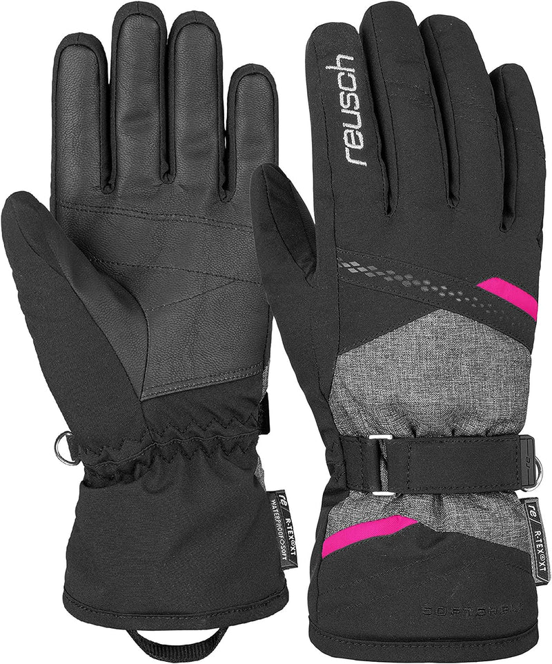 Reusch Hannah R-TEX® XT blck/blck melang/pink glo 8, blck/blck melang/pink glo 8