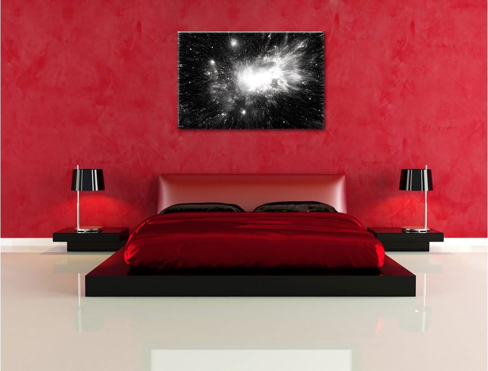 Pixxprint Galaxie im Sternenstaub als Leinwandbild/Grösse: 100x70 / Wandbild/Kunstdruck/fertig bespa
