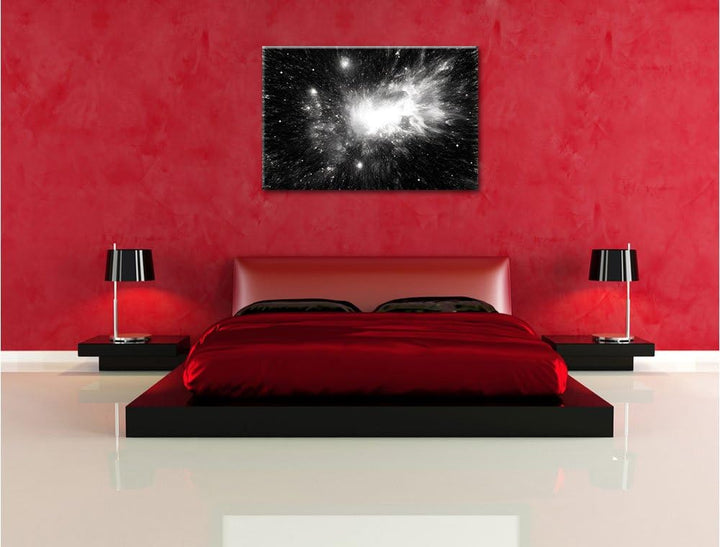 Pixxprint Galaxie im Sternenstaub als Leinwandbild/Grösse: 100x70 / Wandbild/Kunstdruck/fertig bespa