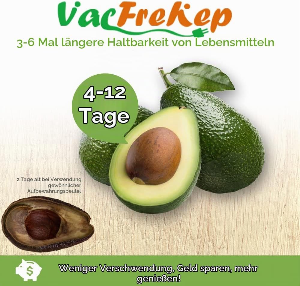 VacFreKep 200 Beutel 15x25cm Vakuumier Beutel Vakuumbeutel für Lebensmittel,BPA-Frei Sous Vide Vakuu