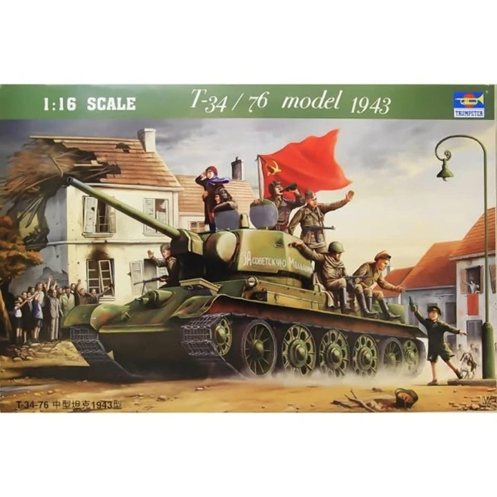 Trumpeter 00903 Modellbausatz T-34/76 1943, Mittel