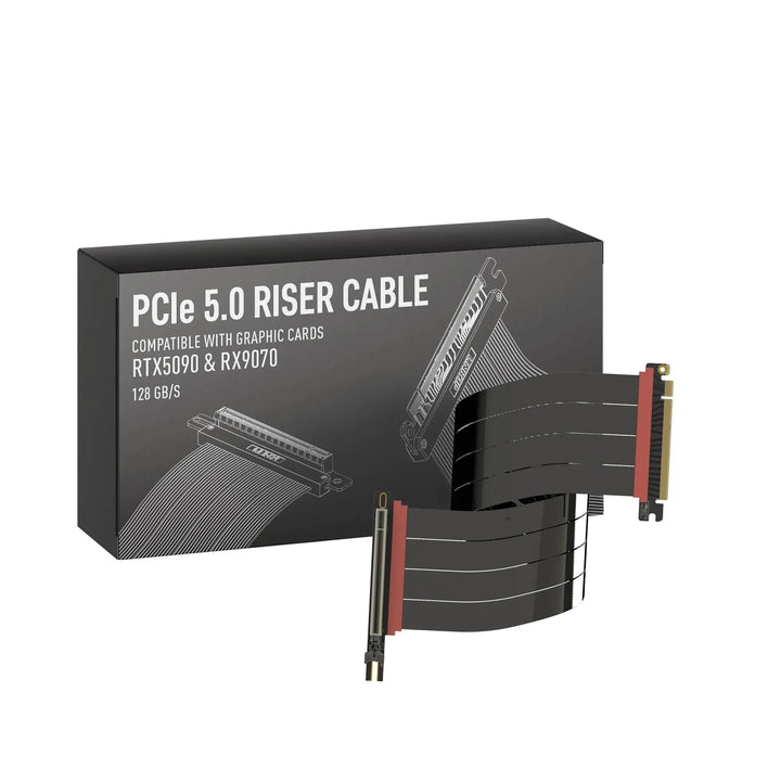 LINKUP - AVA5 Armour PCIE 5.0 Riser-Kabel [50cm (Gesamtlänge 54cm)] RTX5090 RX9070 GPU Bereit | x16