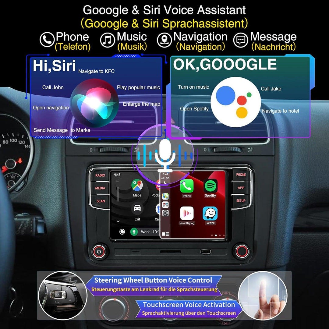 Autoradio RCD330 RCD360 PRO2 Carplay Androidauto Bluetooth USB 6.5" Radio OPS für VW Golf 5 6 MK5 MK