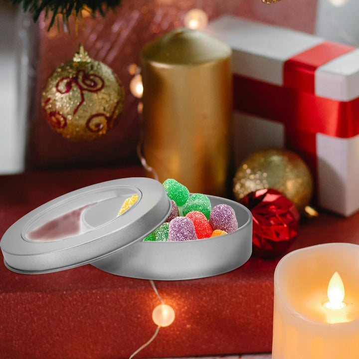 PRETYZOOM 10 StüCk PläTzchendosen Aus WeissBlech Kleine Blechdosen Mit Deckel Runde Aufbewahrungsbox