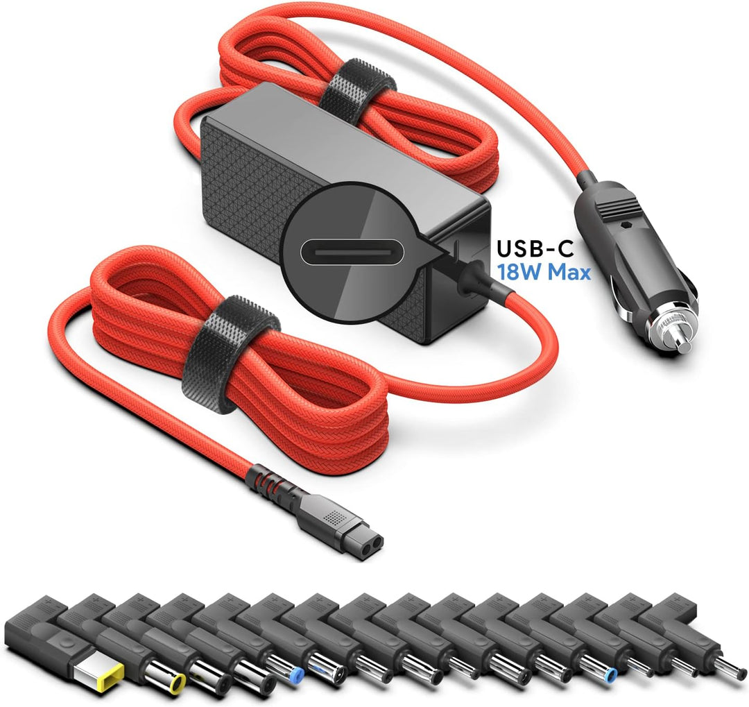 KFD DC 12V-24V 90W 118W Universal KFZ Ladekabel Netzteil Laptop Auto Ladegerät für IBM Lenovo HP Del