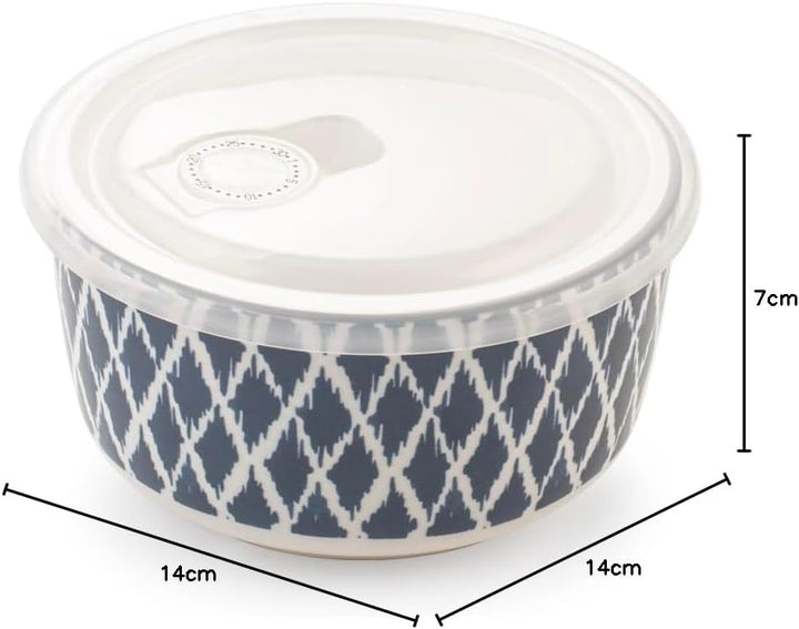H&h set 3 contenitori seta con coperchio e datario cm13xh7 Behälter 13 cm, Behälter 13 cm