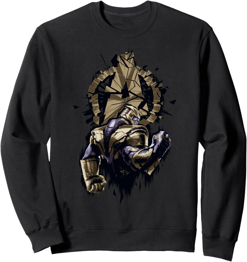 Marvel Avengers: Infinity War Thanos Shattered Logo Portrait Sweatshirt