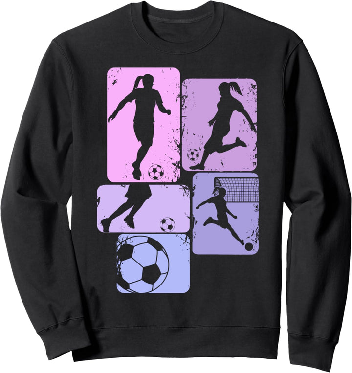 Fussball Mädchen Fussballerin Damen Fussballspielerin Sweatshirt