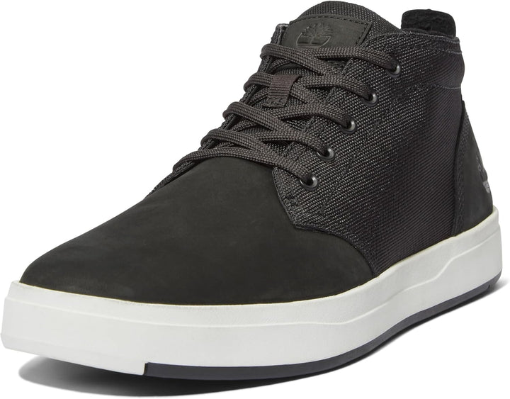 Timberland Herren Davis Square F/L Chukka Trainers and Sneakers Shoes 40 EU Schwarz Black Nubuck, 40