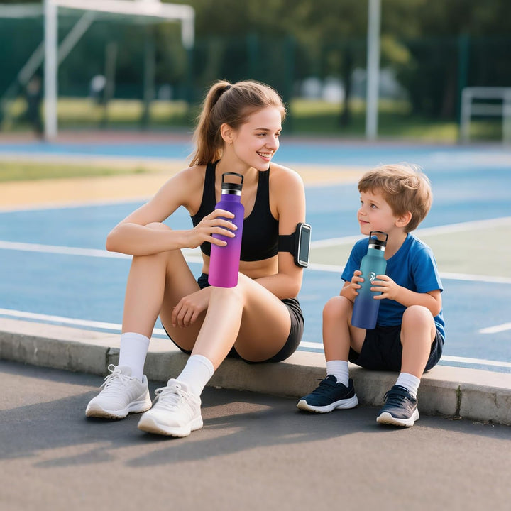 Trinkflasche, 750 ML BPA-Frei, Thermosflasche, Auslaufsichere Isolierflasche Doppelwandig, Wasserfla