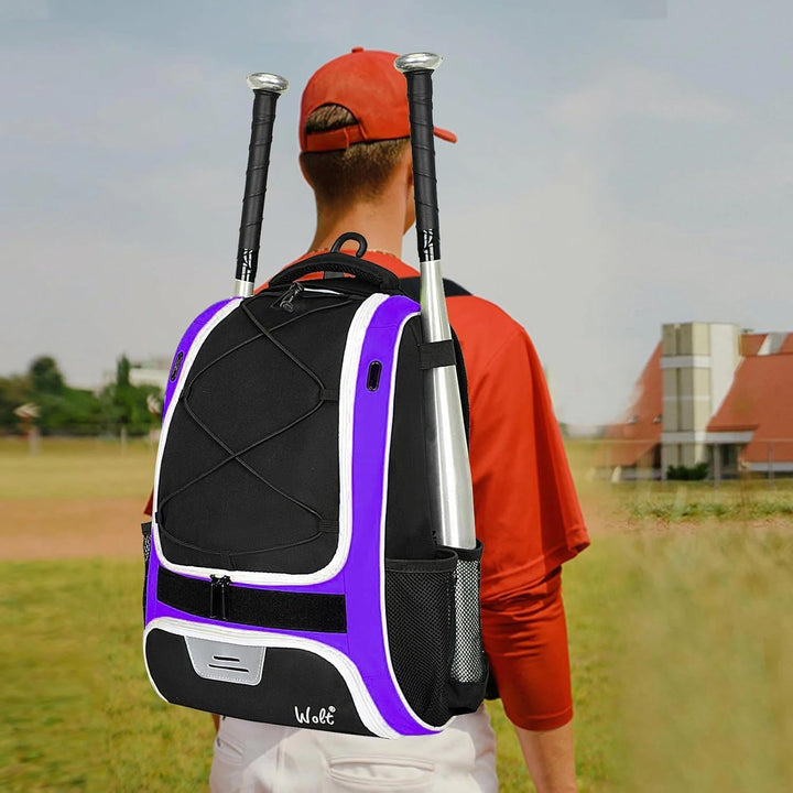 WOLT Baseball-Tasche für Jugendliche: Schläger-Rucksack für Baseball, T-Ball &amp; Softball-Ausrüstung &amp;