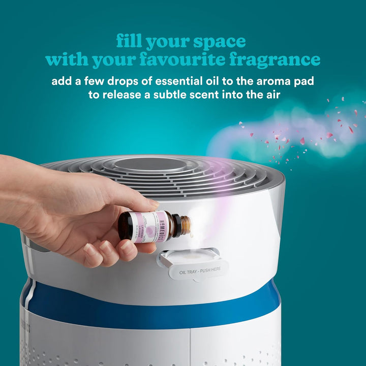 HoMedics Luftreiniger 76m² Air Purifier mit 5-in-1 HEPA-Filter und 3 Stufen - Luftfilter mit 99.97%