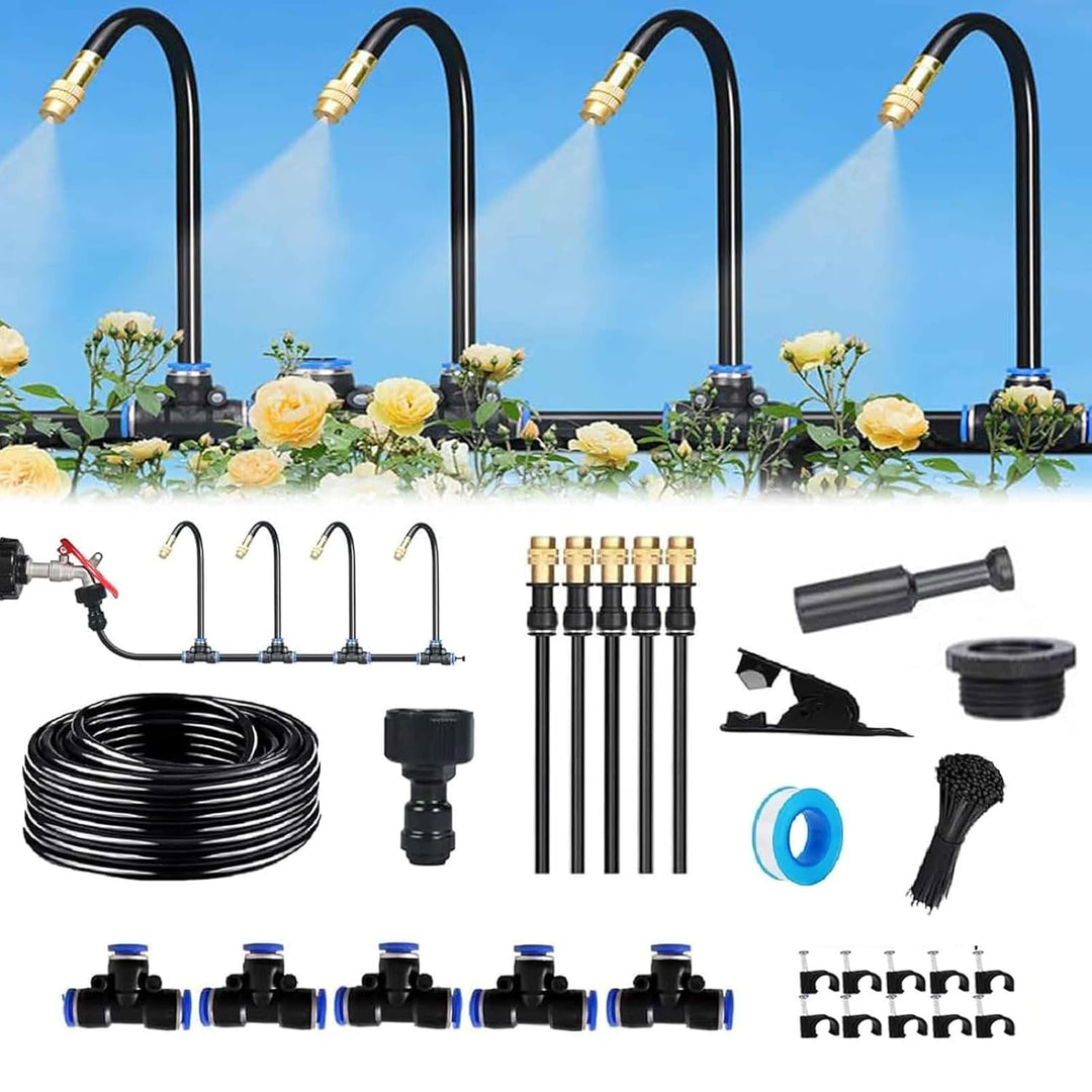 Automatisches Bewässerungssystem Garten 360 ° Automatische Bewässerung Schlauch, Nebelbewässerungski