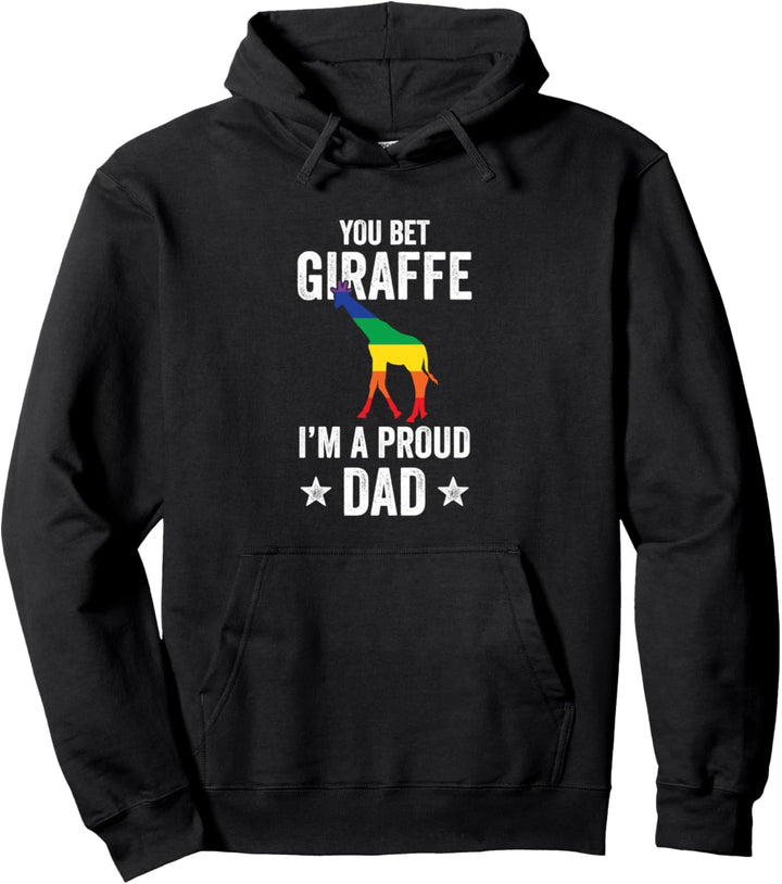 Sie Wette Giraffe Ich bin ein stolzer Vater lustig LGBT Pullover Hoodie