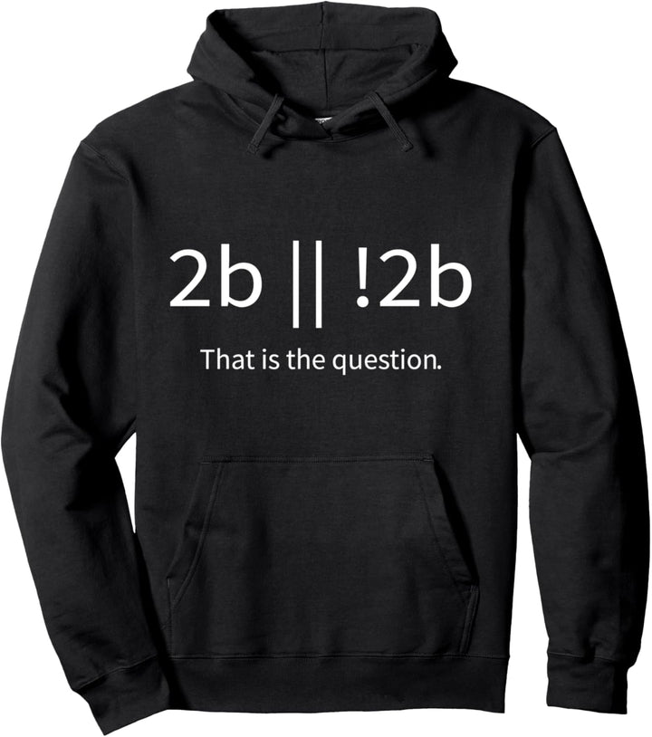 to be or not to be 2b funny cool programmer developer geek Pullover Hoodie