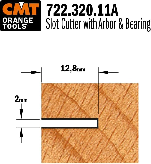 CMT ORANGE TOOLS 722.320.11A - SCHLITZFRÄSER M/ANLAUFLAGER S=6 D=47.6X2