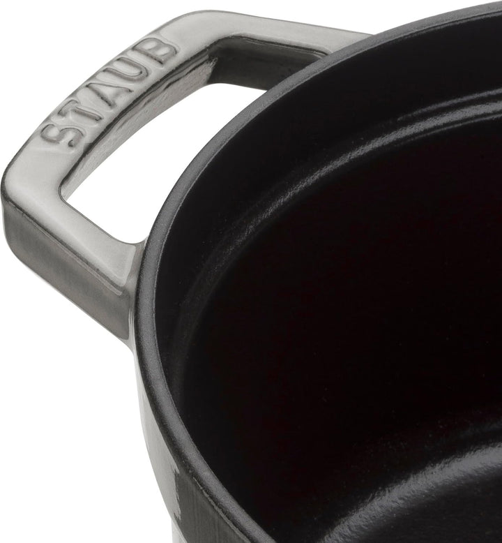 STAUB Gusseisen Bräter/Cocotte, Rund 34 cm, 12,6 L, graphitgrau 34 cm Zitronen-Gelb, 34 cm Zitronen-