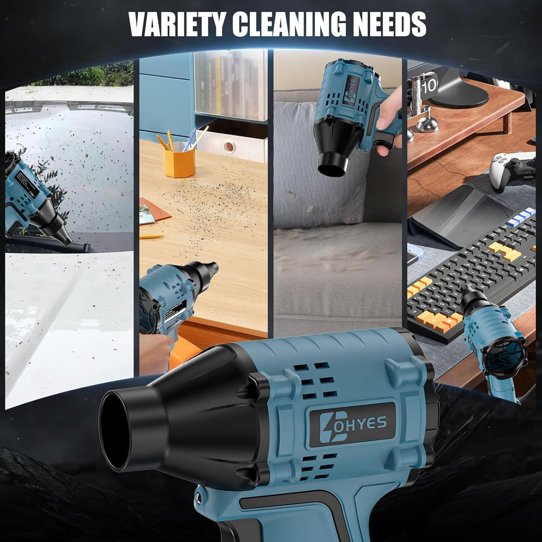 Luftgebläse Bürstenloser Hochgeschwindigkeitsmotor Kompatibel mit Makita 18v Akku Luftdüster Laubblä