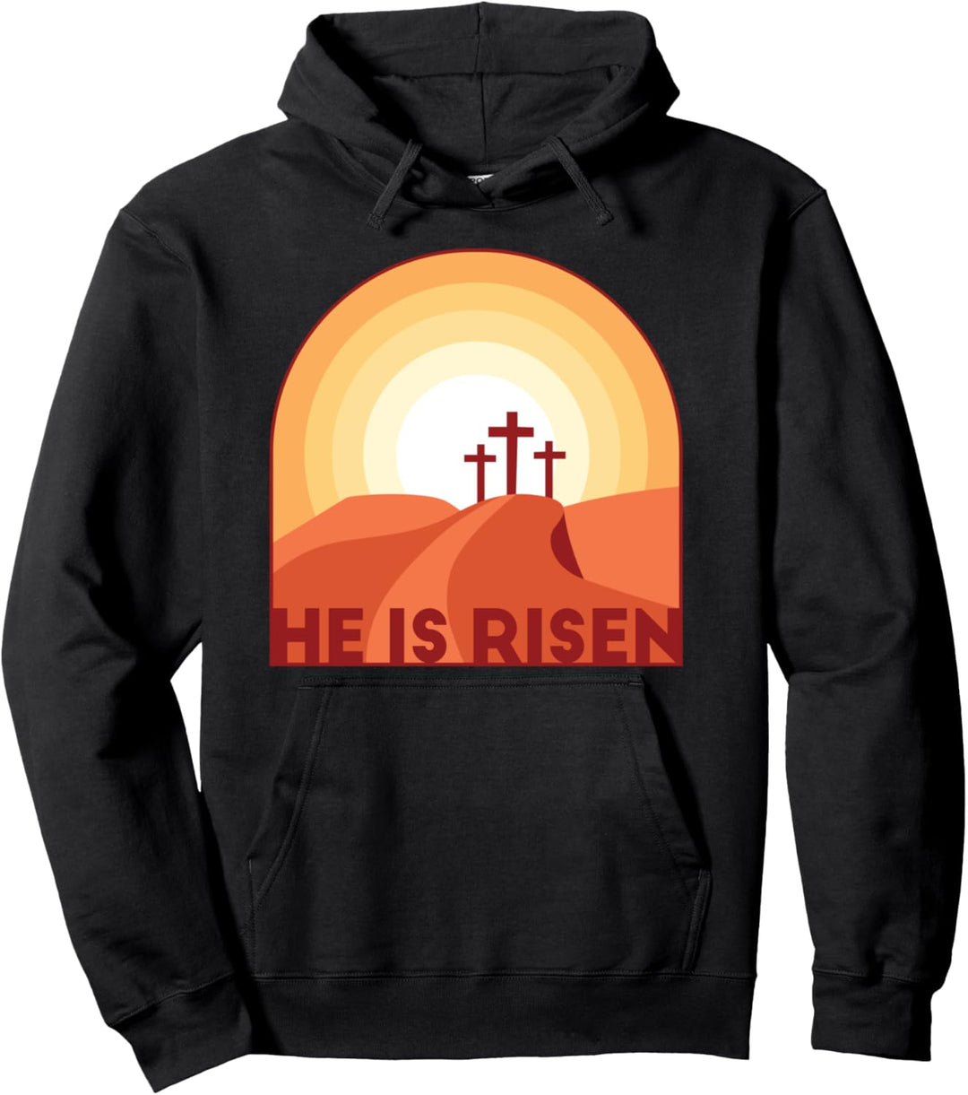 He is Risen - Er ist auferstanden Christliches Oster Pullover Hoodie