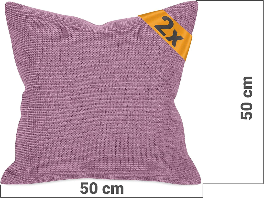 npluseins 2er Pack Kissenhüllen mit Struktur-Muster - Polsteroptik 617.767, 1 Pack (2 Stück) - Kisse