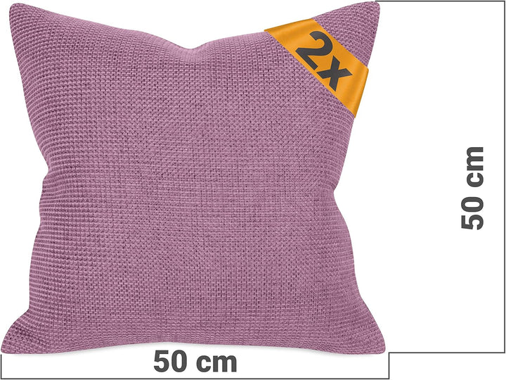 npluseins 2er Pack Kissenhüllen mit Struktur-Muster - Polsteroptik 617.767, 1 Pack (2 Stück) - Kisse