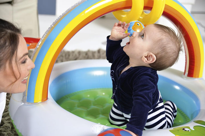 Bestway 52239 - Aufblasbares Up, in & Over Rainbow Go & Grow Activity Gym Spielcenter/ Mobile, Gröss