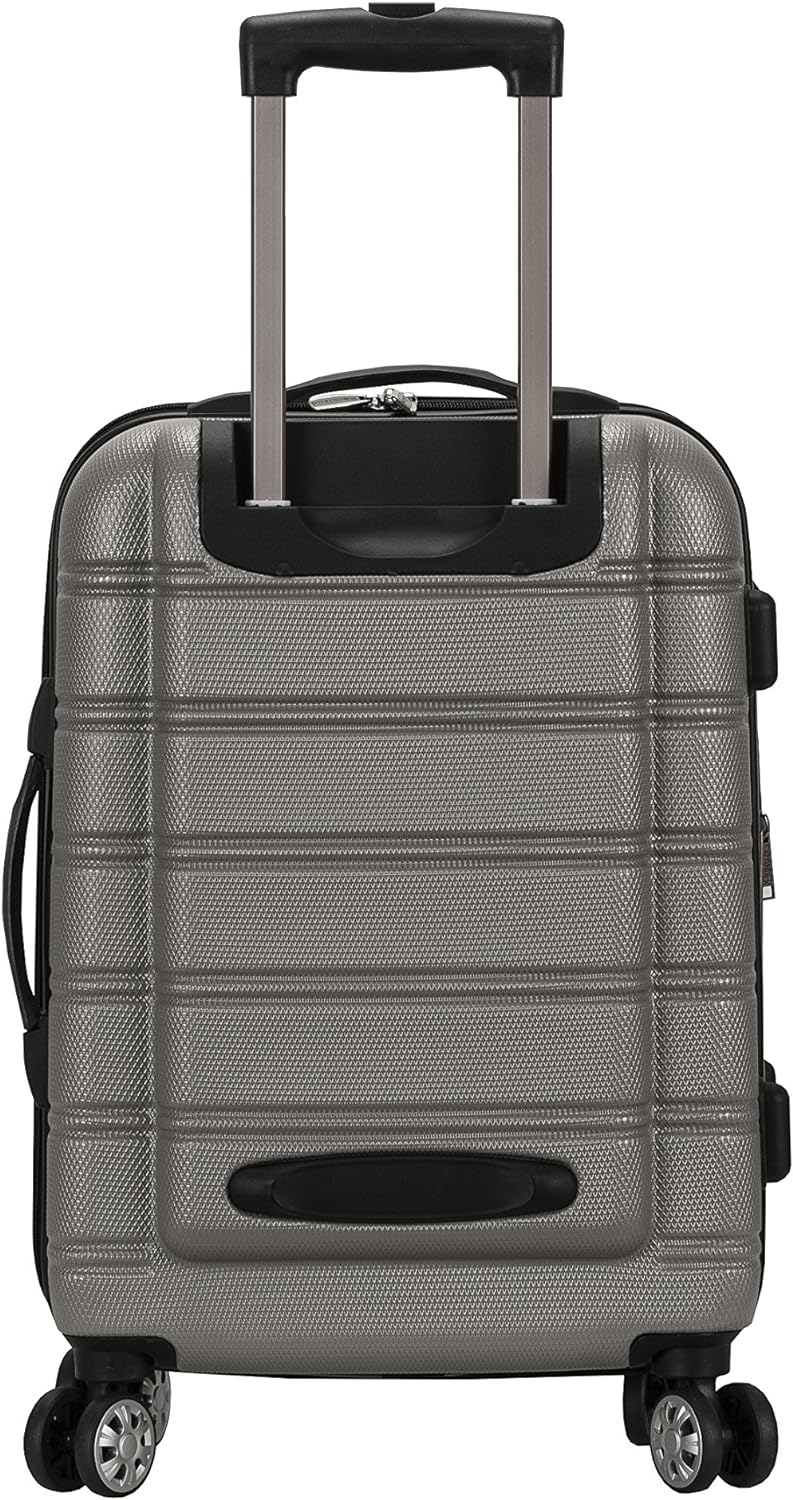 Rockland Melbourne Hartschalen-Trolley, erweiterbar, Silber, 2-Piece Set (20/28), Melbourne Hartscha