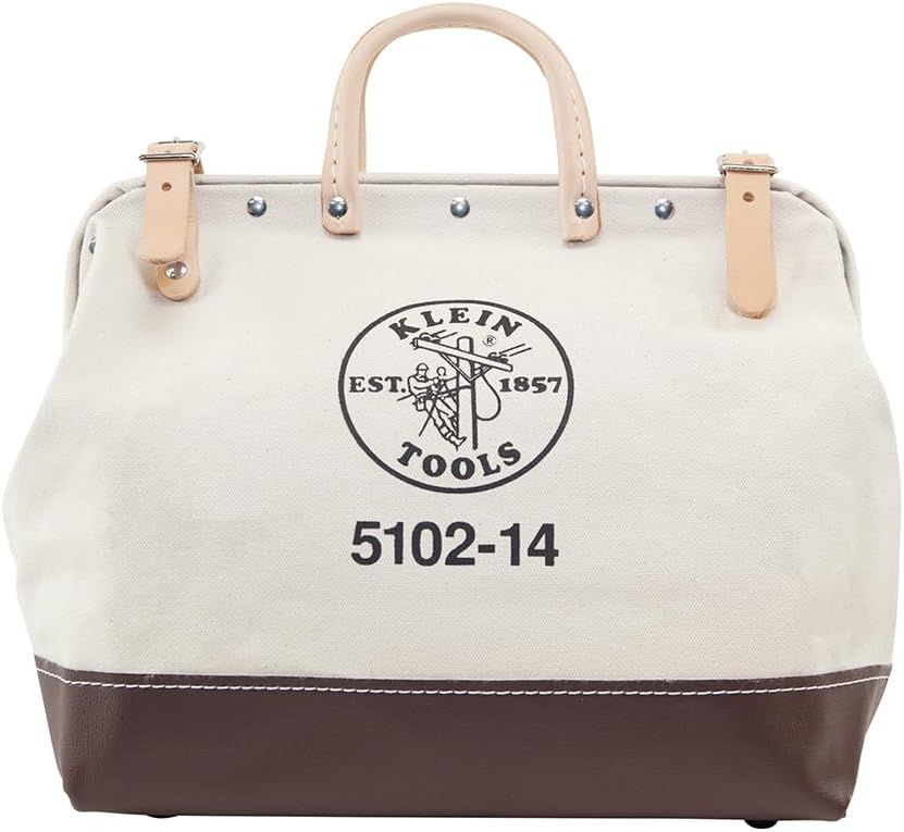 Klein Tools 5102-14 Werkzeugtasche aus Naturleinen, strapazierfähig, Werkzeugtasche, Mehrzwecktasche