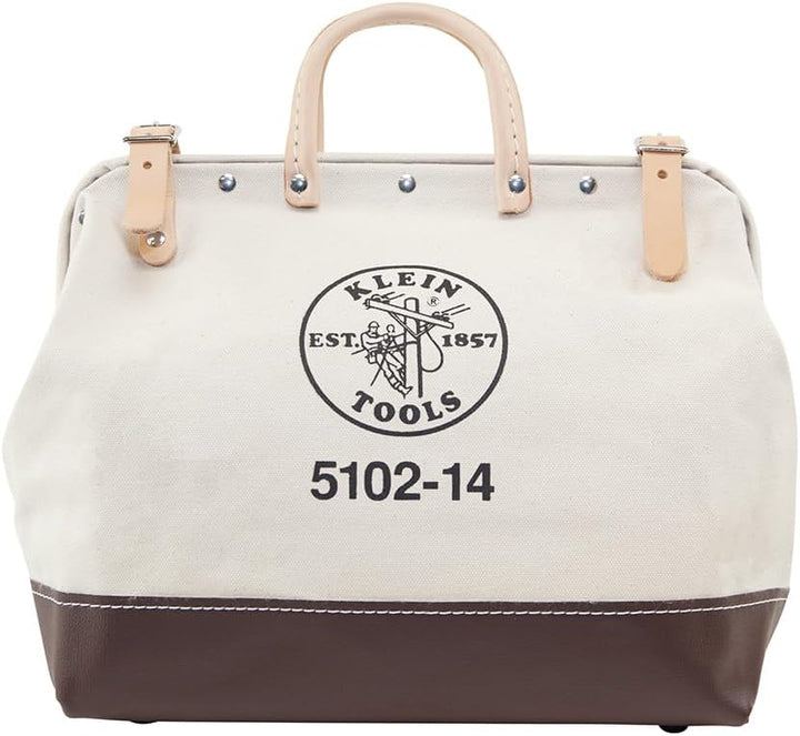 Klein Tools 5102-14 Werkzeugtasche aus Naturleinen, strapazierfähig, Werkzeugtasche, Mehrzwecktasche