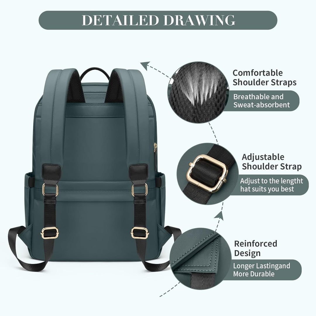 GOLF SUPAGS Laptop Rucksack für Damen Casual Daypack für Arbeit Reisen College Schulrucksack Handtas