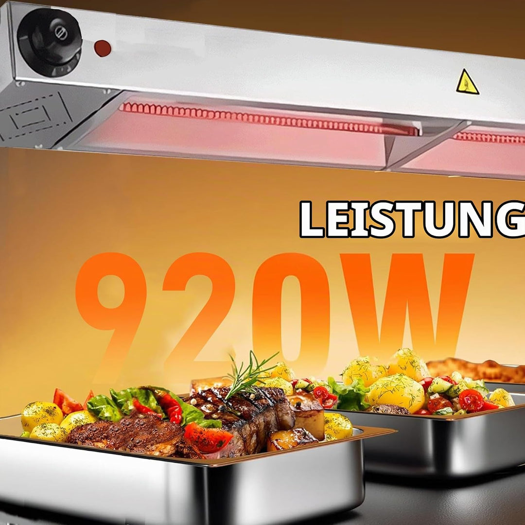 Wärmelampe Küche Gastro, Edelstahl Hängende Speisenwärmer Lampe, Kommerziell Lebensmittel Wärmelampe