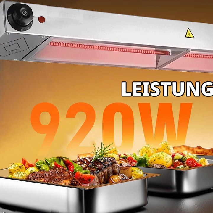 Wärmelampe Küche Gastro, Edelstahl Hängende Speisenwärmer Lampe, Kommerziell Lebensmittel Wärmelampe