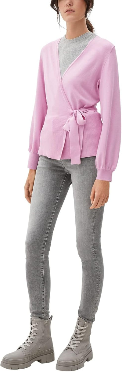 s.Oliver Damen Gestrickter Wickelcardigan 34 Lilac/Pink 4082, 34 Lilac/Pink 4082