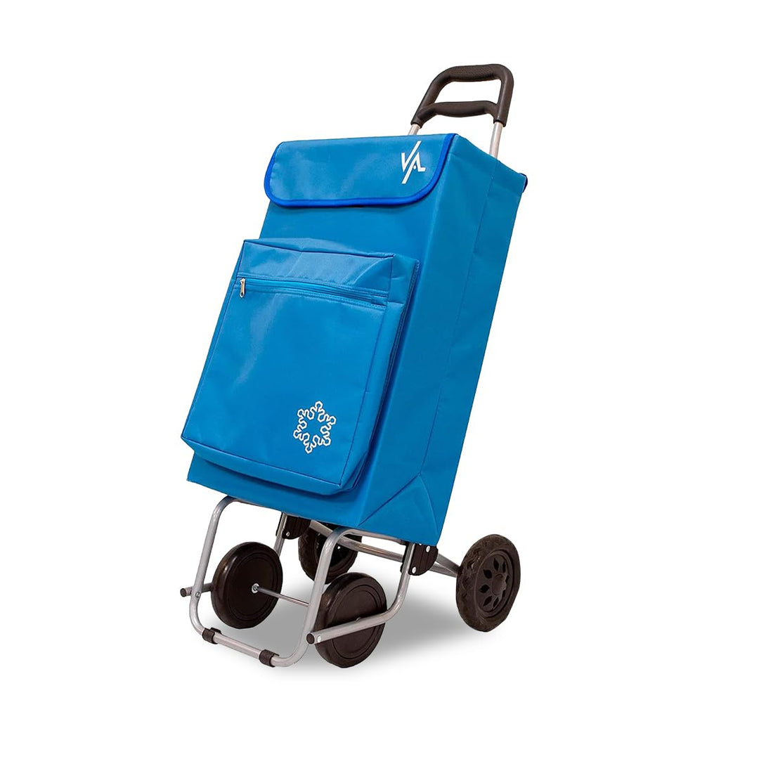 Amig - Einkaufstrolley mit 4 Rädern | Aussentasche für Tiefkühlkost | Maximale Belastung 15 kg |Kapa
