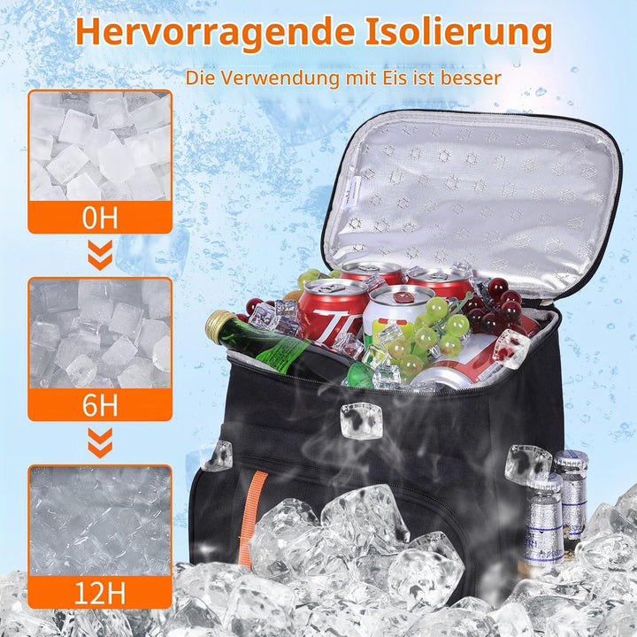 23L Kühlrucksack - Gross Kühltasche Picknickrucksack Wasserdichter Rucksack Ultraleicht Rucksäcke Mä