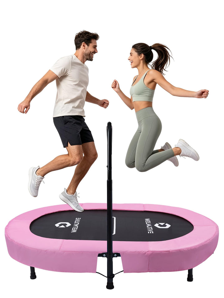 Ovales Indoor Trampolin für 2 Personen geräuscharm belastbar bis 150kg Ideal für Kinder &amp; Erwachsene