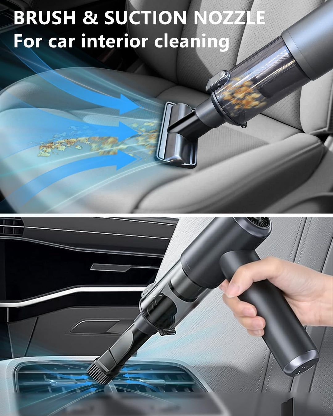 Neakhmer N9-Pro Tragbarer Kabelloser Handstaubsauger: 4-in-1 Akku Staubsauger Auto mit Bürstenlosem