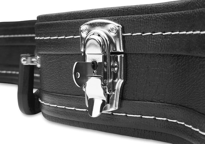 Rocktile Gitarrenkoffer Deluxe für E-Gitarre - Kunstleder mit weichem Innenfutter - Integriertes Sta