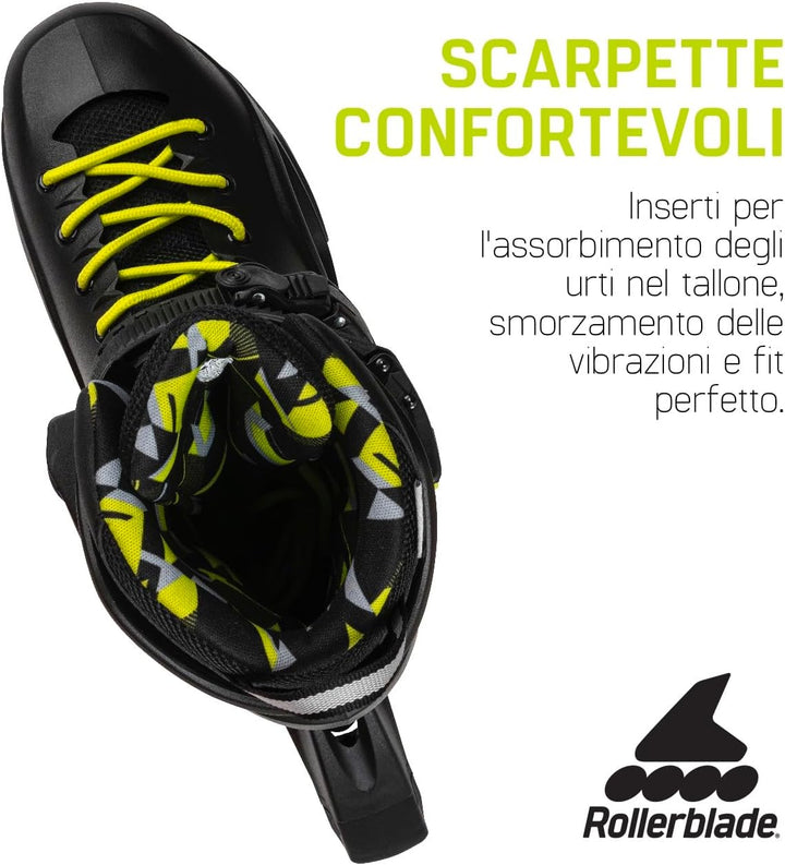 Rollerblade Unisex – Erwachsene Rb Cruiser Inlineskate 290 Black/Neon Yellow, 290 Black/Neon Yellow
