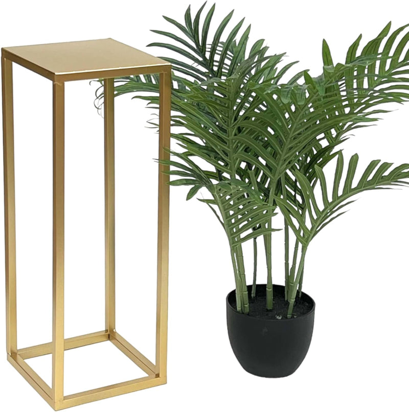 DanDiBo Blumenhocker Metall Gold Eckig Blumenständer Beistelltisch 96506 Blumensäule Modern Pflanzen