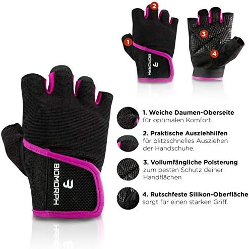 BIOMORPH Trainingshandschuhe für Damen und Herren | Fitness Handschuhe für Krafttraining, Bodybuildi
