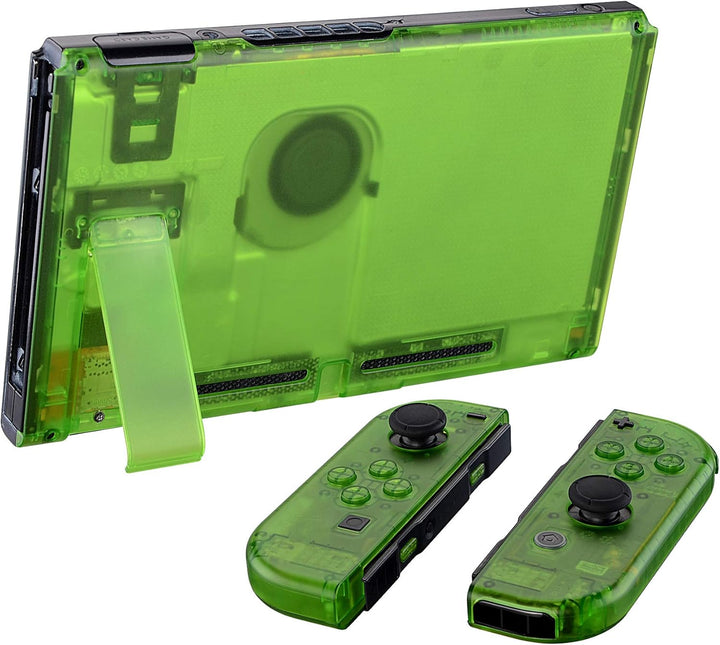 eXtremeRate Hülle Case für Nintendo Switch Joycon/Konsole, Rückgehäuse&Kickstand für Switch Console,