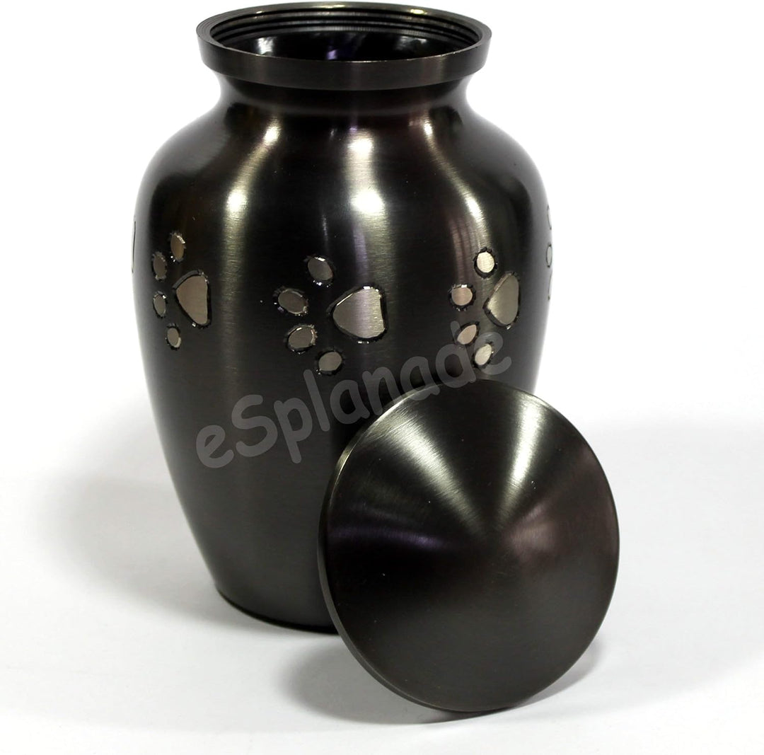 eSplanade Metall-Urnen-Gedenkglas-Behälter (grau) Standard, Standard