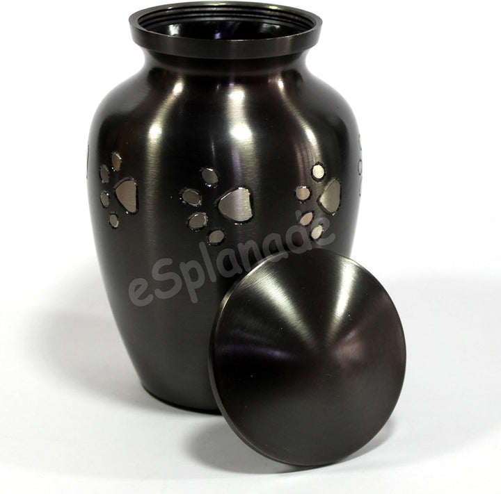 eSplanade Metall-Urnen-Gedenkglas-Behälter (grau) Standard, Standard