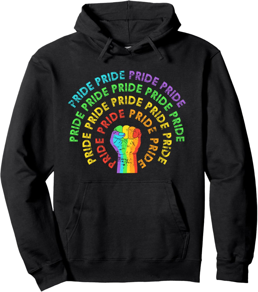 Regenbogen Flagge Faust Gay Pride Month Queer CSD LGBT Pullover Hoodie