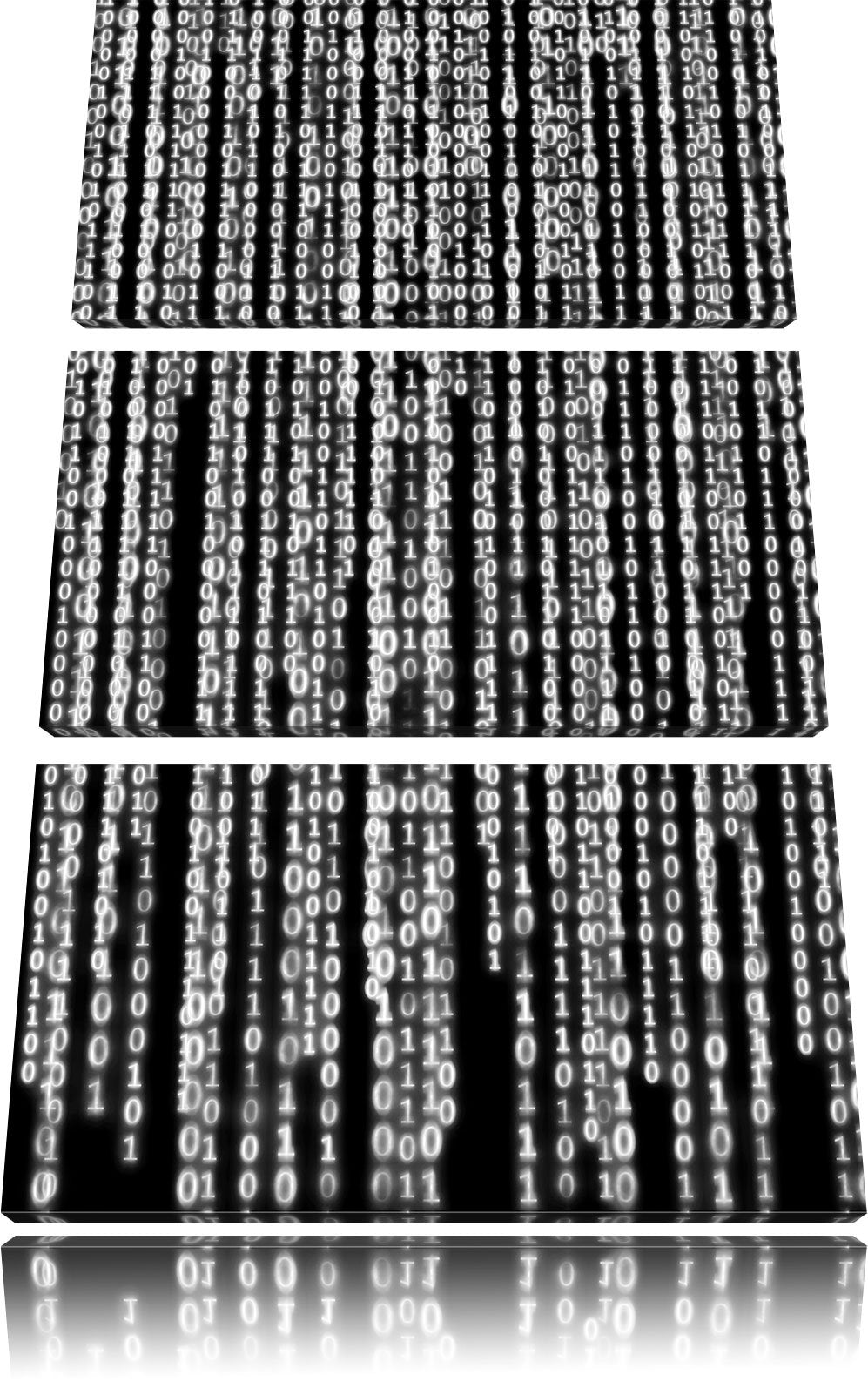 Pixxprint Matrix als Leinwandbild | Grösse: 3 Teilig (120x80) | Wandbild| Kunstdruck | fertig bespan