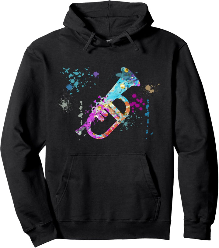 Flügelhorn Instrument Silhouette Flügelhörner Pullover Hoodie