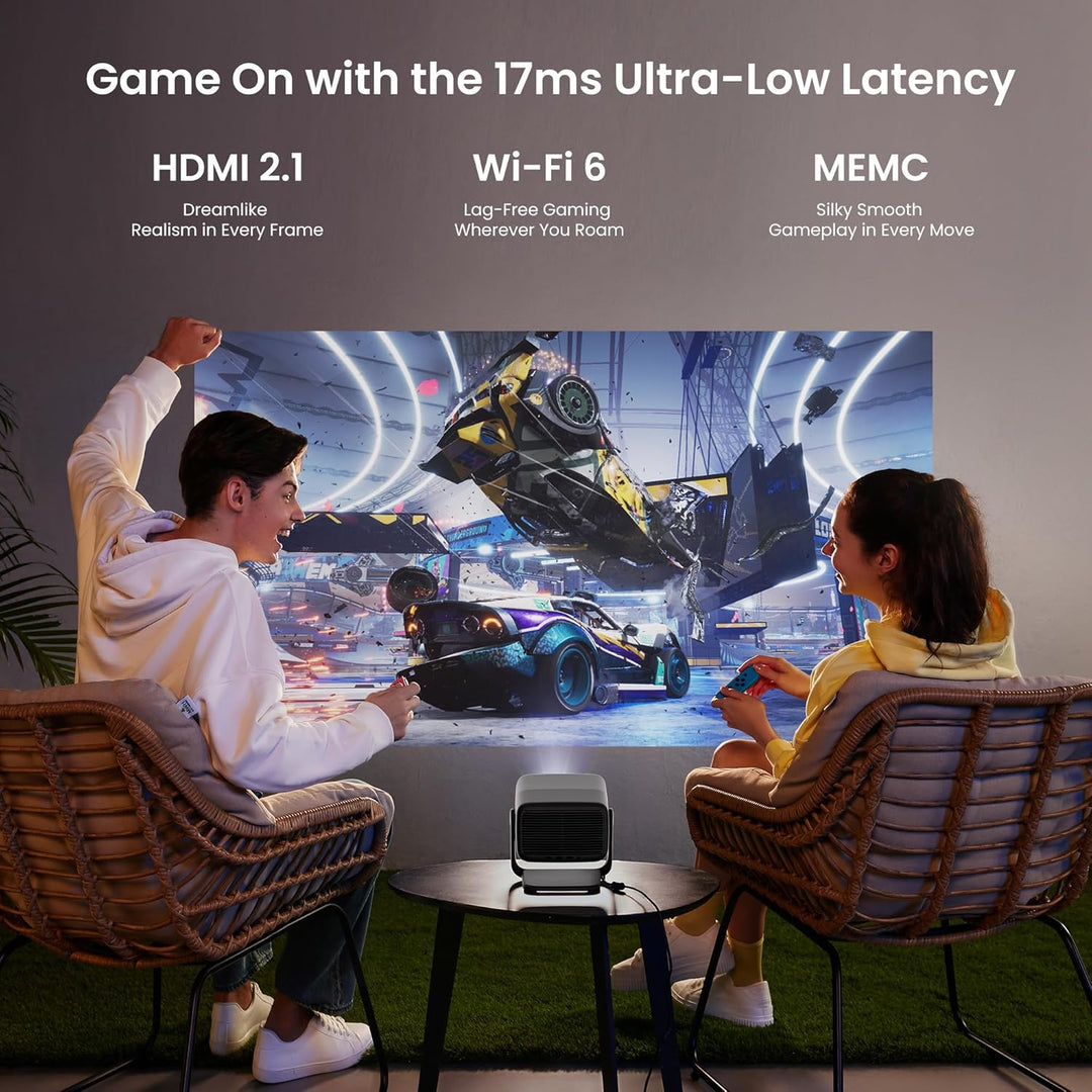 JMGO N1 Ultra Beamer 4K 2200 CVIA Lumen, 3D Beamer Heimkino 180 Zoll, MALC™ Triple Laser Projektor&G