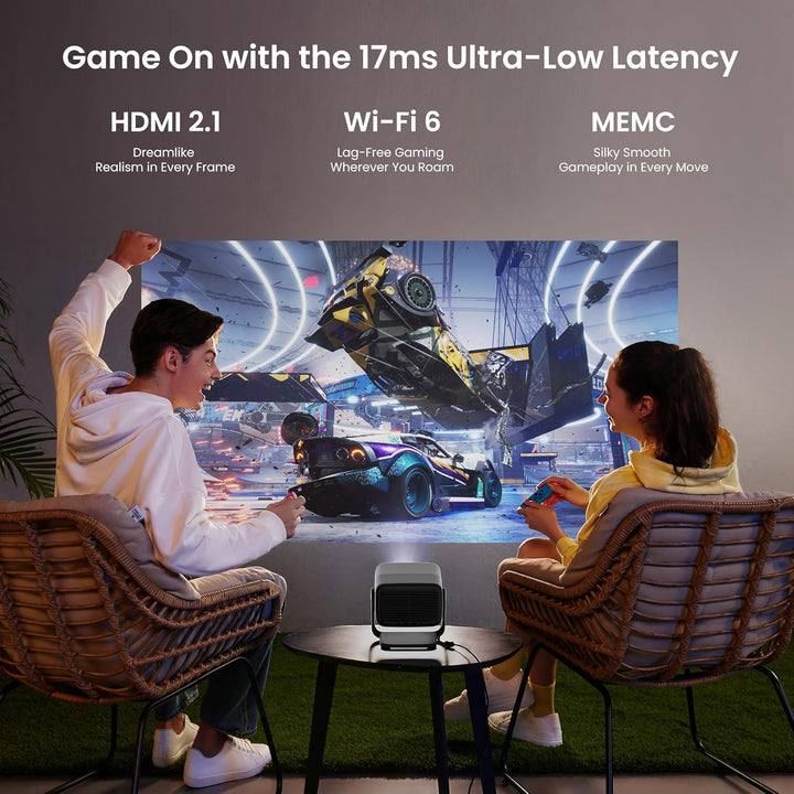 JMGO N1 Ultra Beamer 4K 2200 CVIA Lumen, 3D Beamer Heimkino 180 Zoll, MALC™ Triple Laser Projektor&G